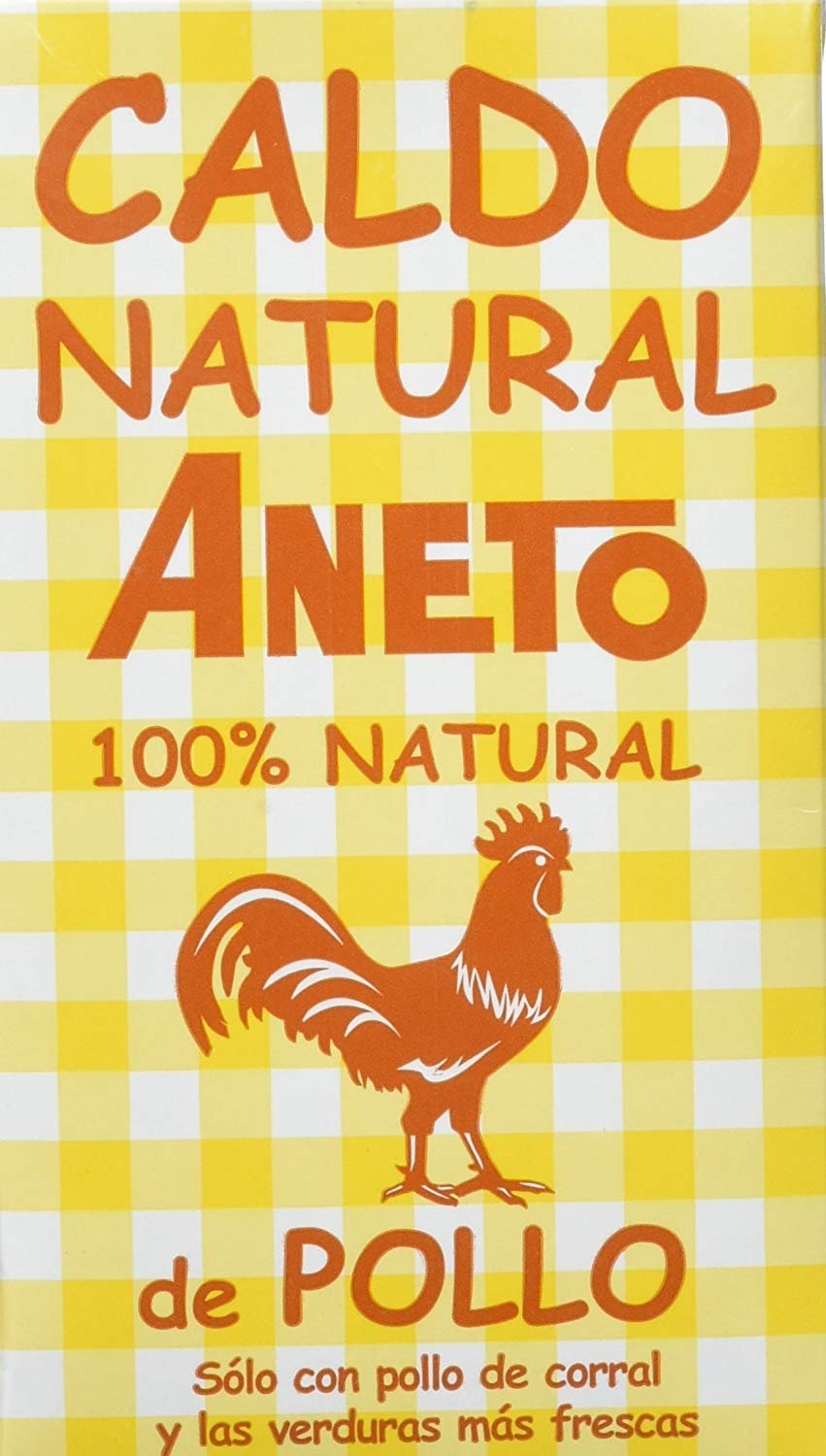 caldo keto de pollo Aneto 100% Natural - Caldo de Pollo 0% sal - caja de 6 unidades de 1L keto