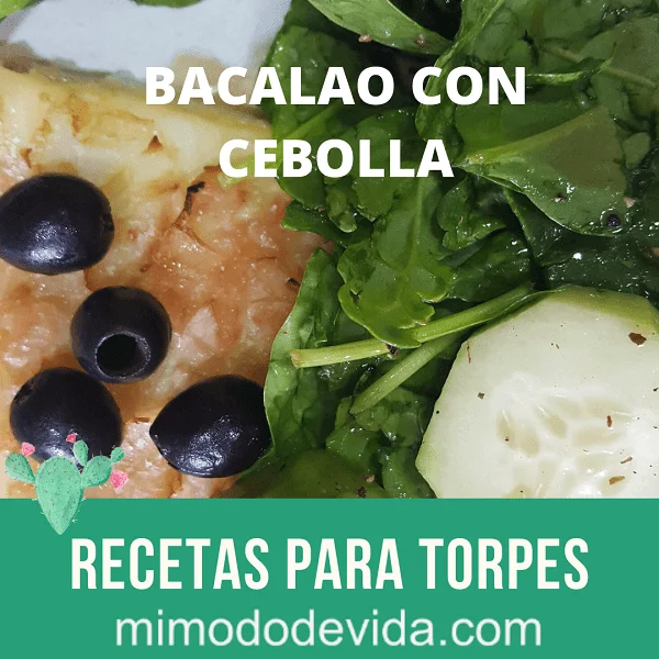 Receta Bacalao al horno encebollado