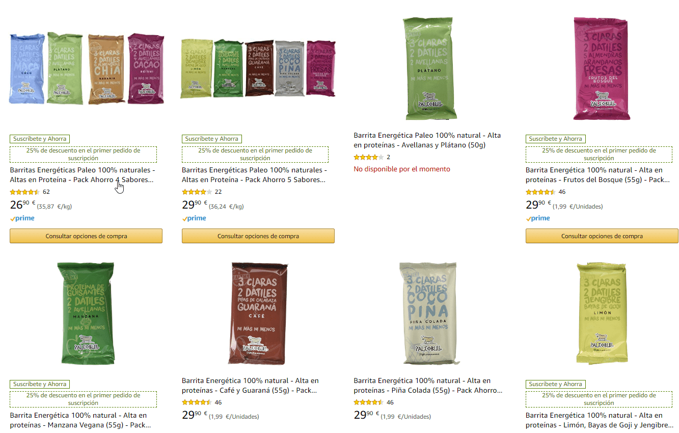 Barritas energéticas Paleobull - Imagen 2