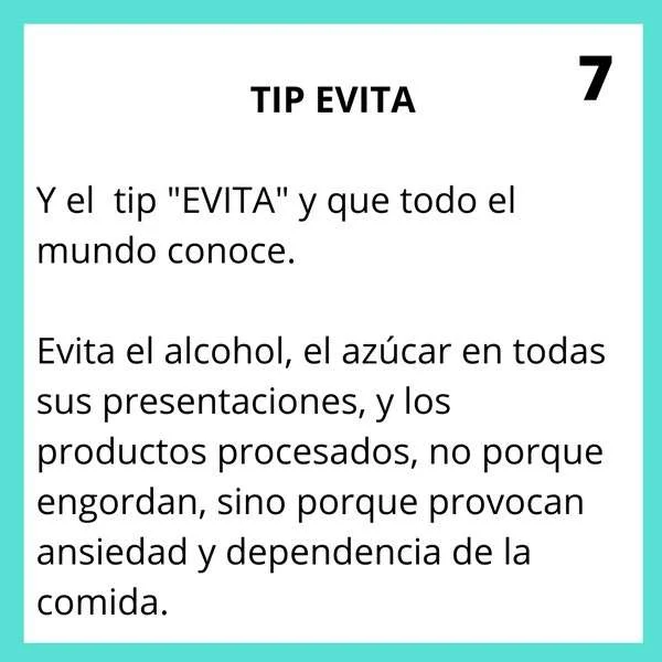7º Tip para adelgazar sin esfuerzo