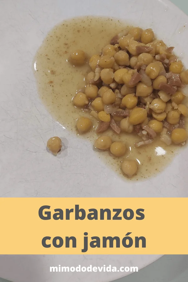 Receta Garbanzos con jamón