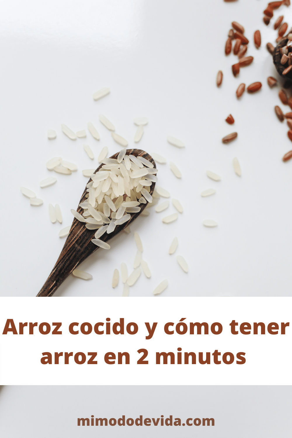 Arroz cocido o arroz en blanco