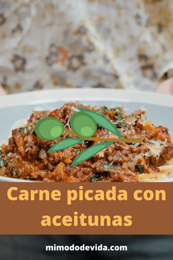 Receta Carne picada con aceitunas