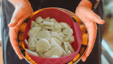 Receta Patatas en vaporera Lekué
