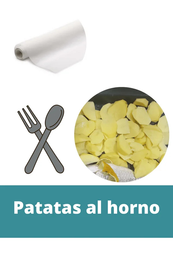 Patatas al horno con papel de hornear