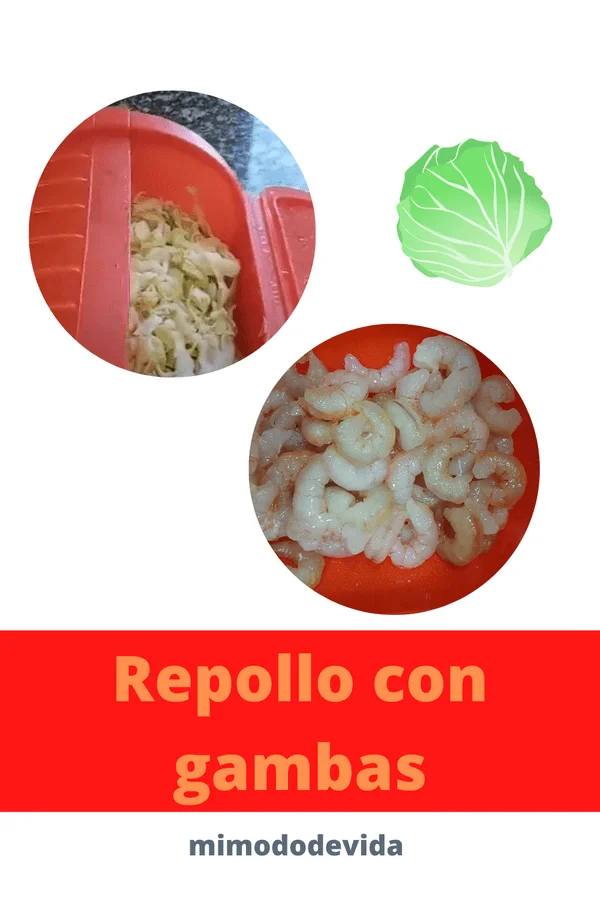 Receta Repollo con gambas