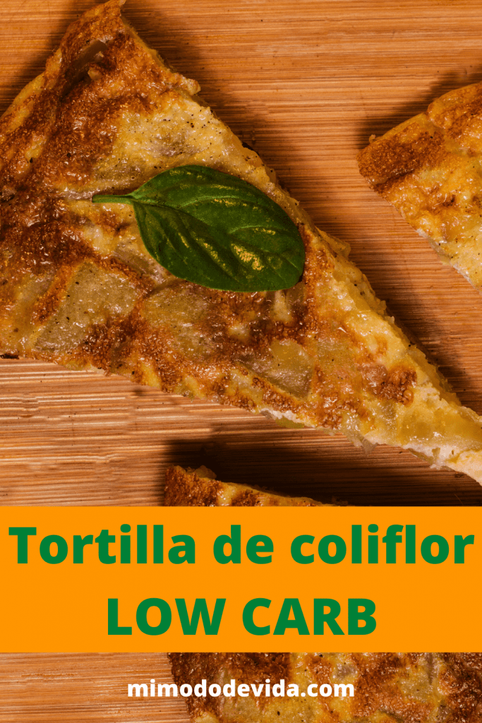 Tortilla low carb de coliflor