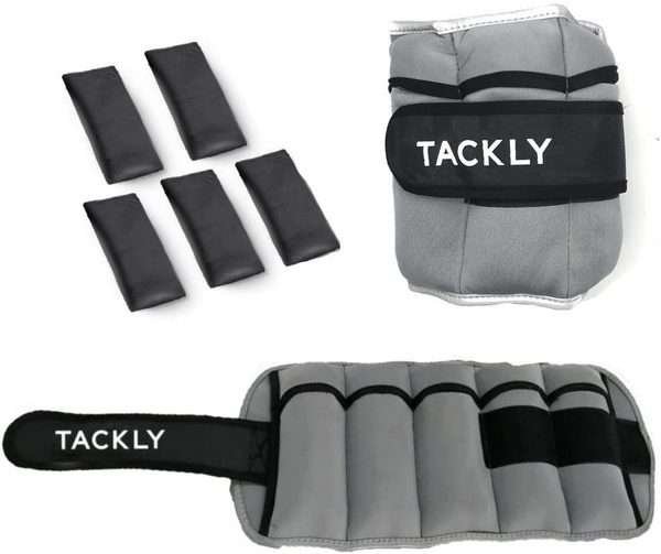 Pesas para Tobillos y muñecas 1 a 4 kg Convertibles con Banda Reflectante- Tobilleras con Peso - Lastres Tobillos Pesas para piernas