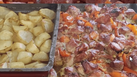 receta de pavo saludable en el horno, con patatas