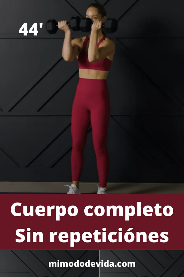 ejercicio 45 minutos sin repeticiones con mancuernas cuerpo completo