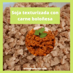 Soja, acompañamiento de la carne picada