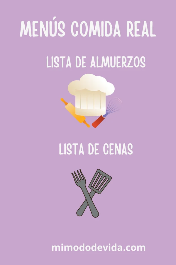 LISTA DE COMIDAS Y CENAS