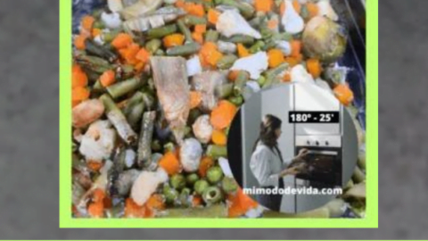 Menestra congelada cocinada en el horno