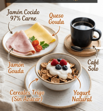 Foto de mi desayuno de hoy con más ideas para desayunos cetogénicos.