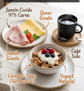 Foto de mi desayuno de hoy con más ideas para desayunos cetogénicos.