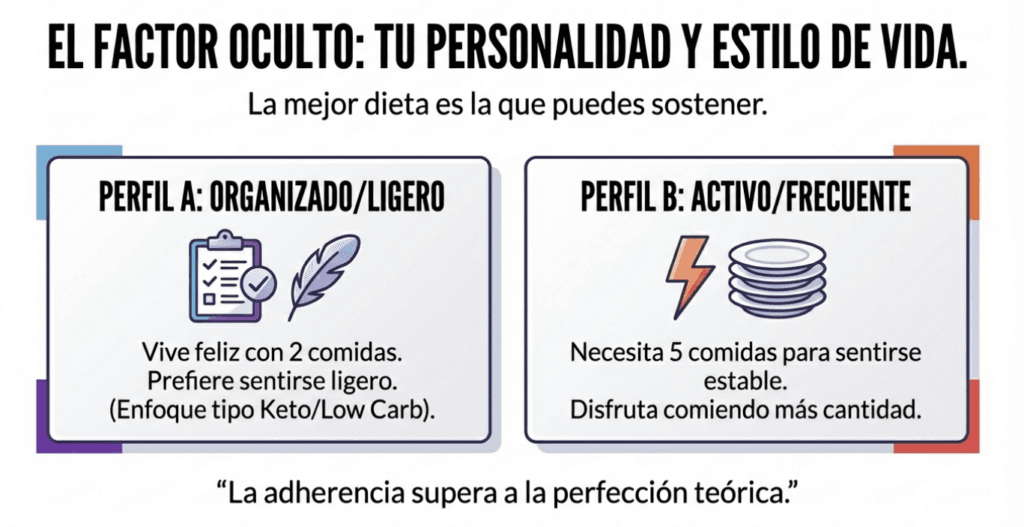 Tipos de dieta según tu personalidad