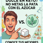 Infografía comparativa de eritritol y glicina para endulzar comidas en la dieta cetogénica - mimododevida.com