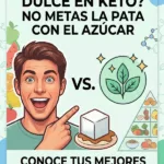 Infografía comparativa de eritritol y glicina para endulzar comidas en la dieta cetogénica - mimododevida.com